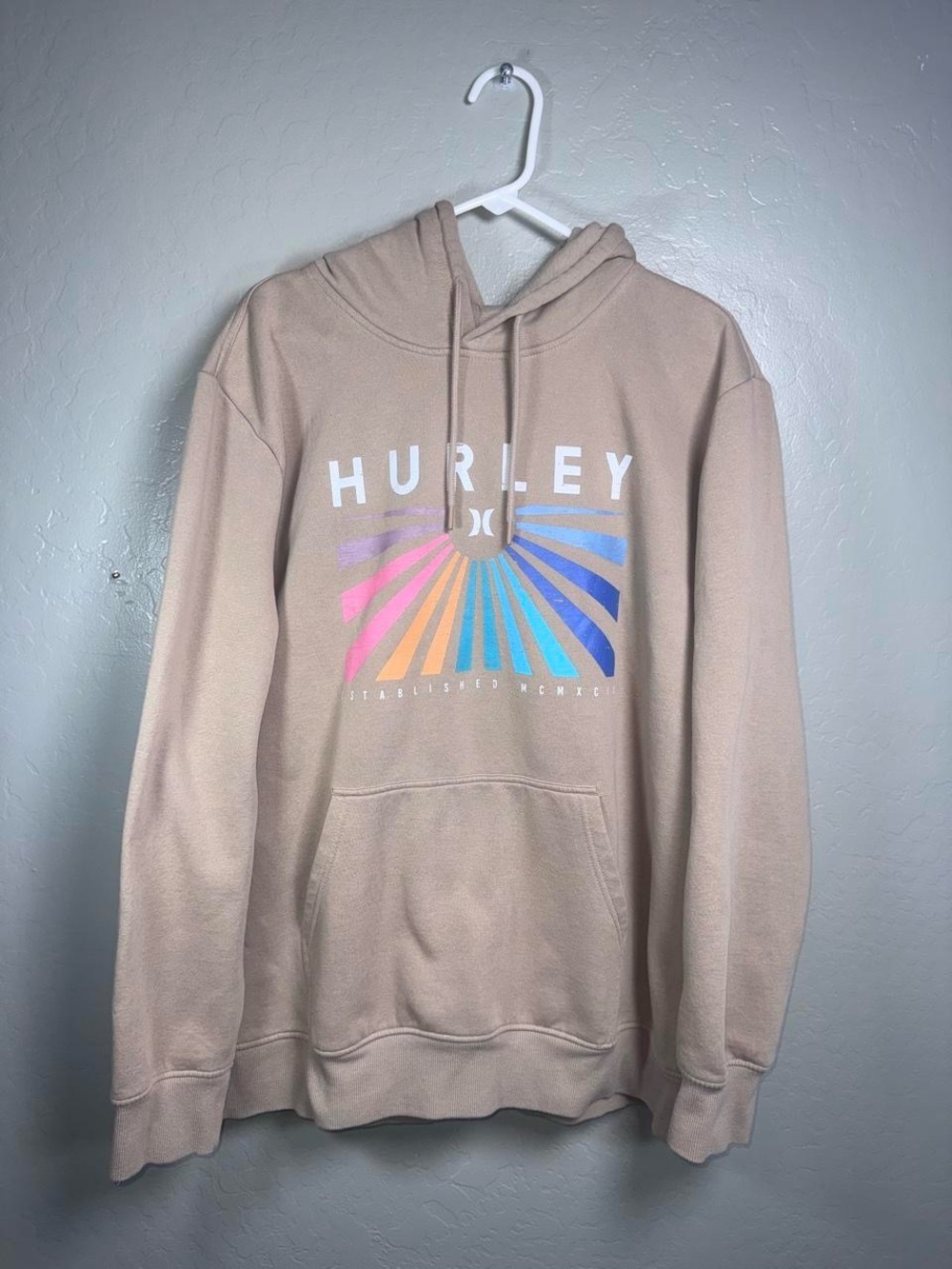 Hurley Retro Rainbow Graphic Pullover Hoodie XXL